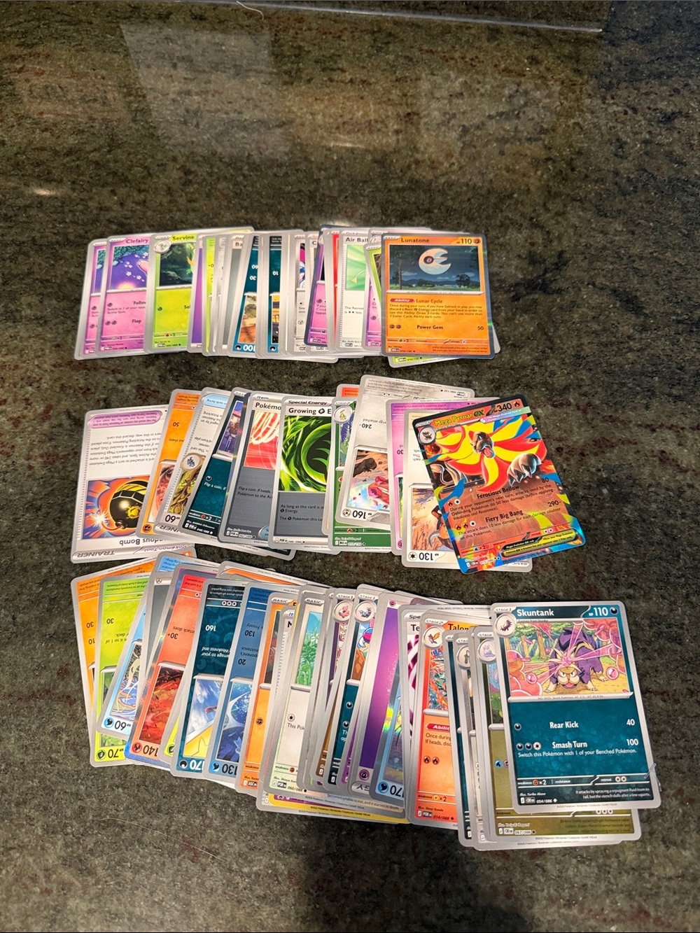 POKEMON Card Lot 90 cards Trading Card Game Assorted Card Lot - Multicolor